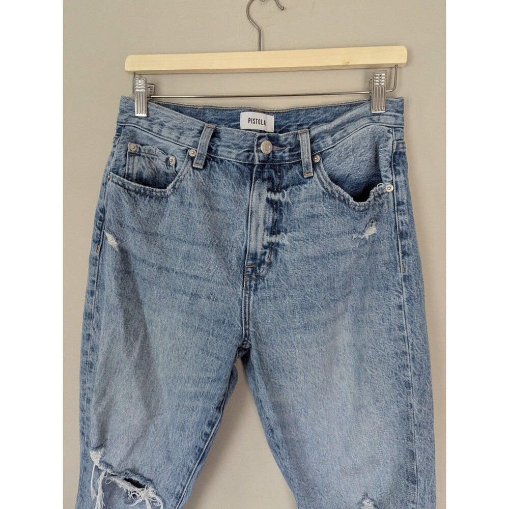 Pistola Keaton High Rise Slim Straight Jeans Pursue Distressed 100% Cotton 29 - Picture 2 of 7